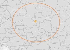Zone d’intervention destruction nids de frelons asiatiques autour de Saint-Avit-de-Vialard 24260 en Dordogne : Le Bugue, Limeuil, Paunat, Trémolat, Les Eyzies, Campagne et villages voisins.