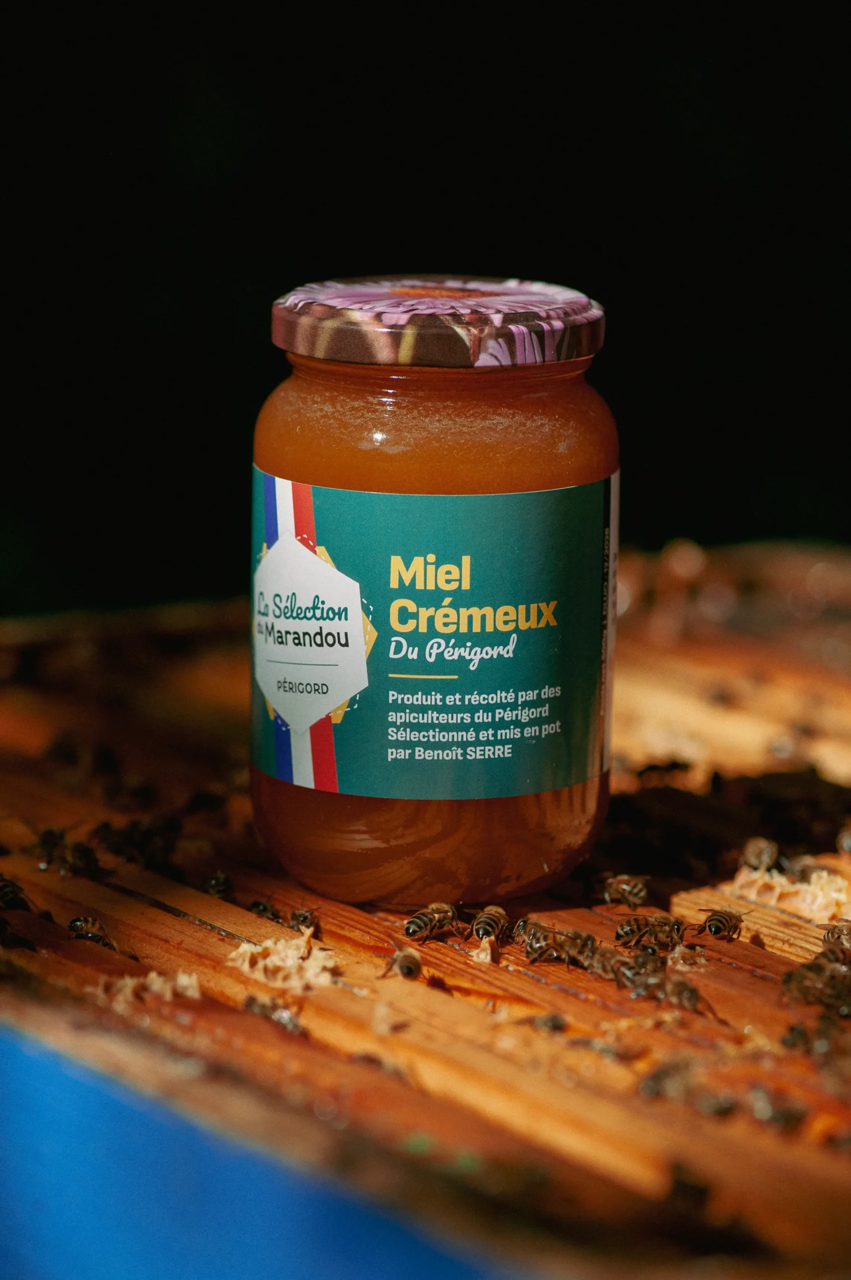 Miel crémeux du Périgord en pot de 500 g – apiculteur en Dordogne