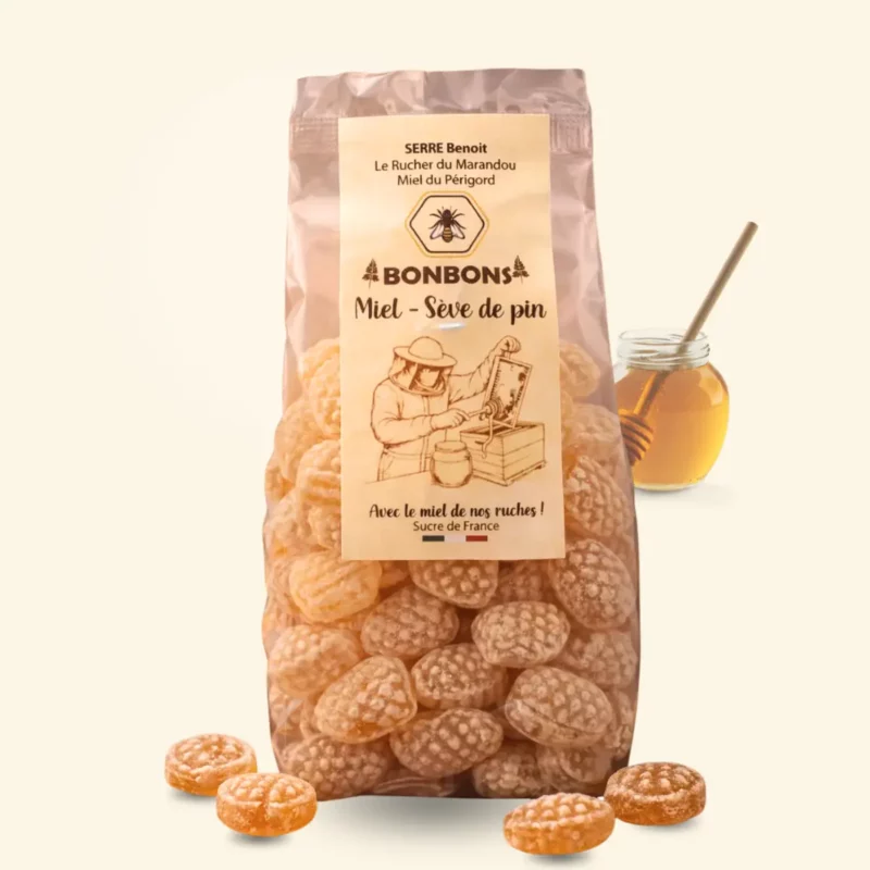 Bonbons artisanaux au miel du Périgord – Saveur sève de pin 180g