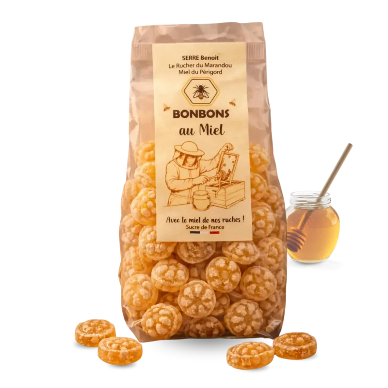 Bonbons artisanaux au miel du Périgord en sachet 180g