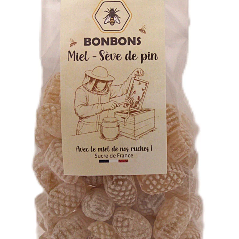 Bonbons artisanaux au miel du Périgord saveur sève de pin – sachet 180 g
