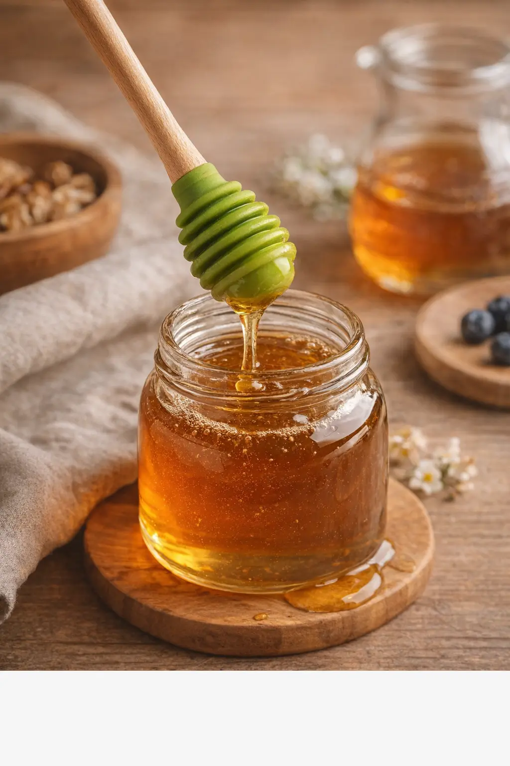 Cuillère à miel en silicone utilisée pour le nappage et les préparations culinaires