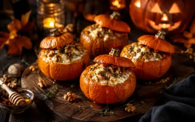 Mini-citrouilles farcies au chèvre, noix et miel : notre recette gourmande pour Halloween